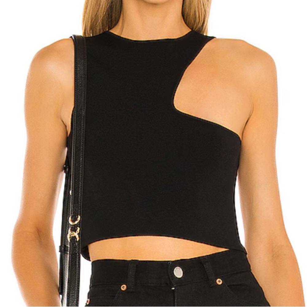 Nora Cutout Going Out Crop Top - REVOLVE / superdown, black